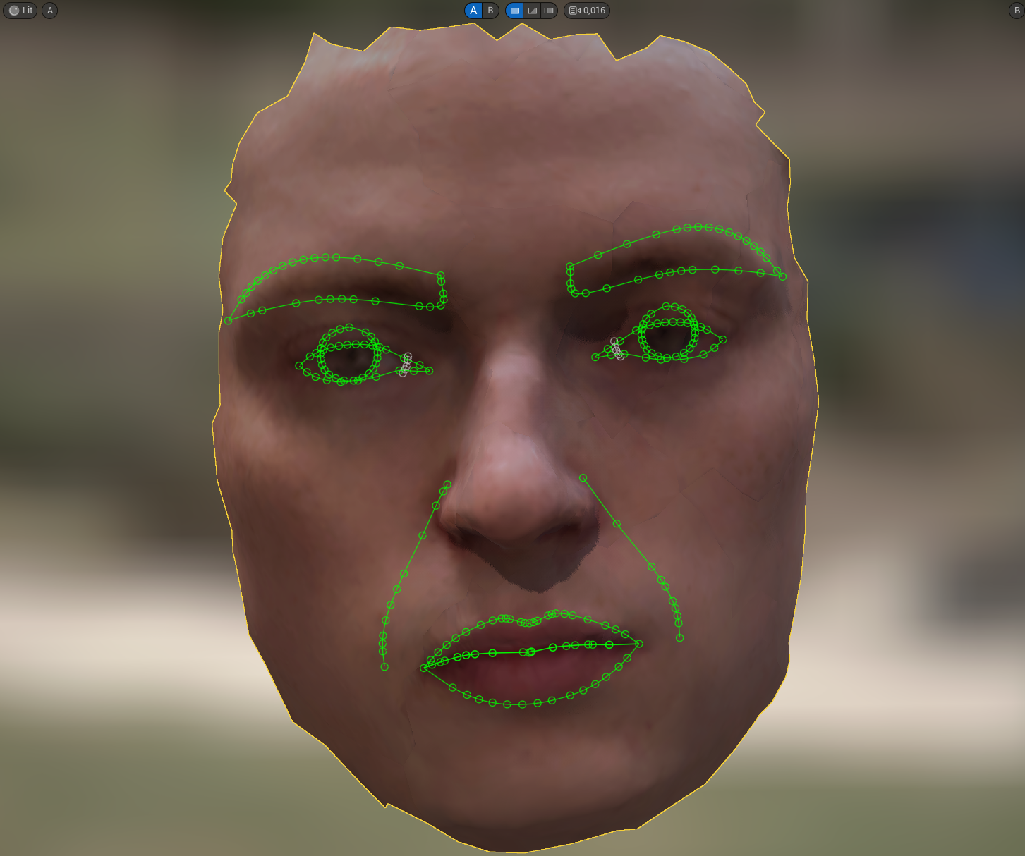 Identity with tracked markers.